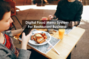 digital food menu system for restaurant 1